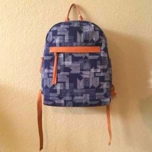 Brand new universal thread canvas and leather backpack